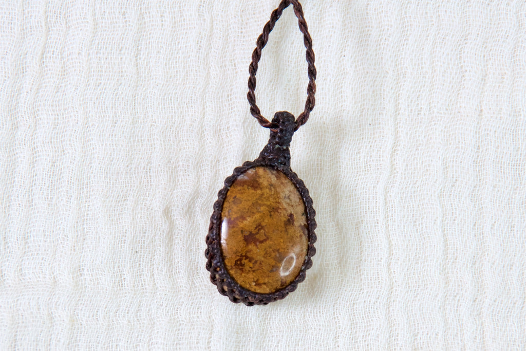 Jasper Necklace - creativity, grounding, healing stones, jewelry, necklace, picture jasper, visualization - Wander Emporium