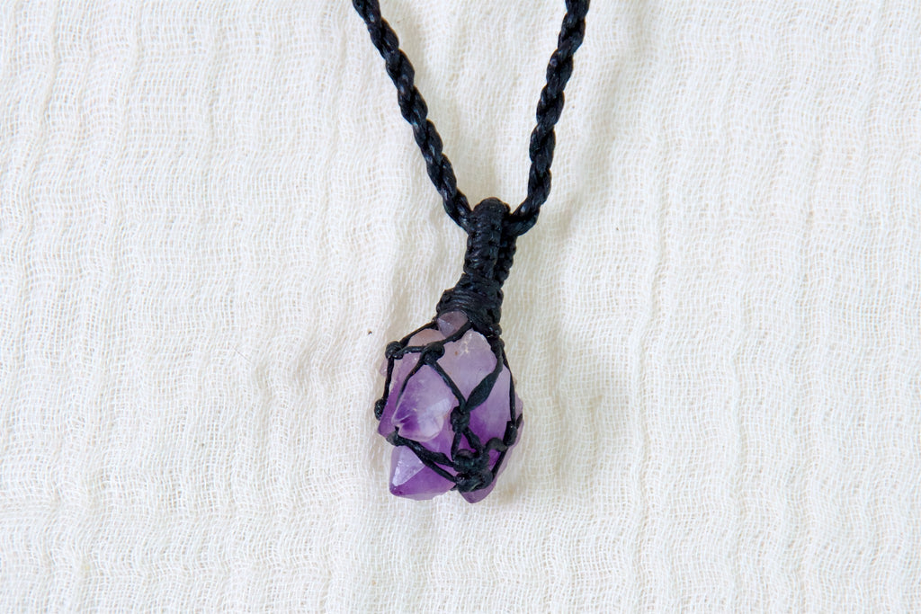 Amethyst Necklace - amethyst, emotional balance, emotional stability, healing stones, jewelry, necklace, protection - Wander Emporium