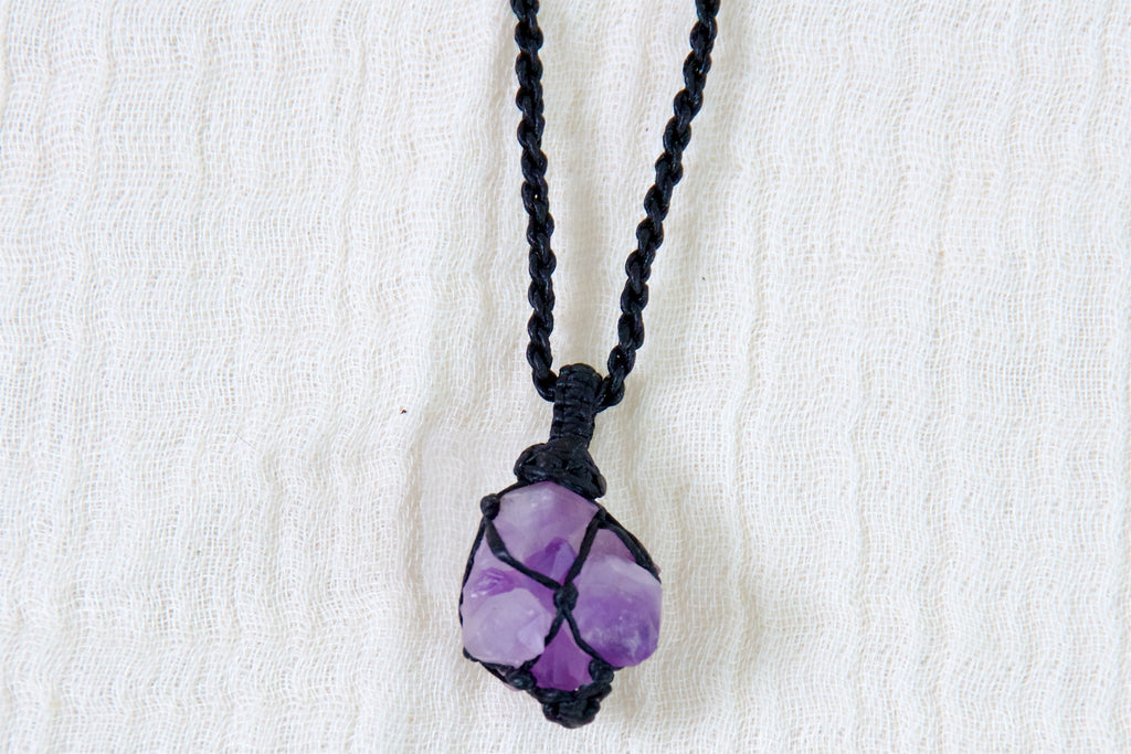Amethyst Necklace - amethyst, emotional balance, emotional stability, healing stones, jewelry, necklace, protection - Wander Emporium