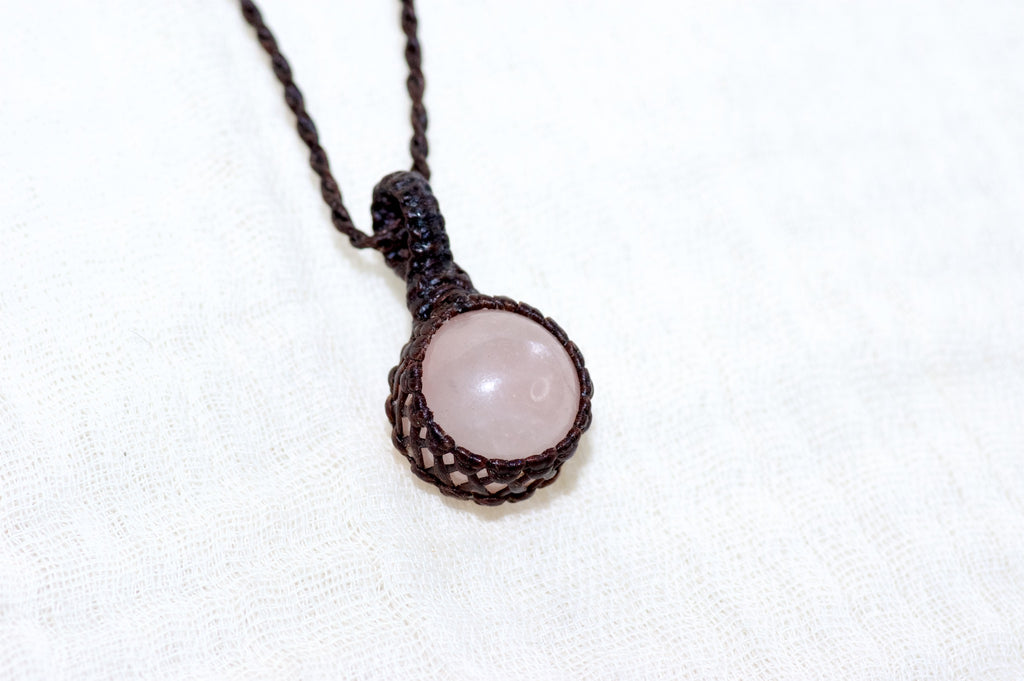 Rose Quartz Necklace - compassion, healing stones, jewelry, love, necklace, personal healing, Rose quarts, rose quartz - Wander Emporium