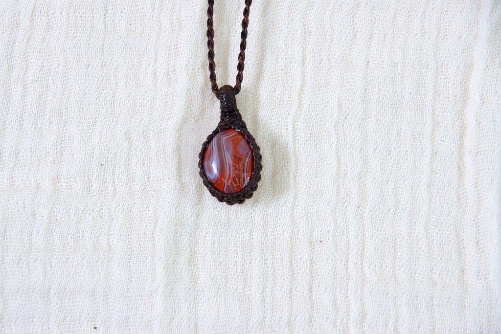 Carnelian Necklace - carnelian, creativity, growth, healing stones, jewelry, necklace, new beginnings, protection - Wander Emporium