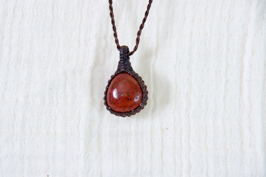 Carnelian Necklace - carnelian, creativity, growth, healing stones, jewelry, necklace, new beginnings, protection - Wander Emporium