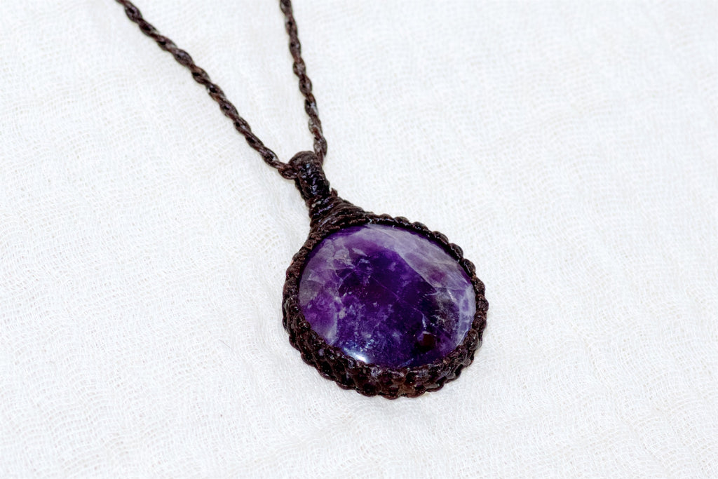 Amethyst Necklace - amethyst, emotional balance, emotional stability, healing stones, jewelry, necklace, protection - Wander Emporium