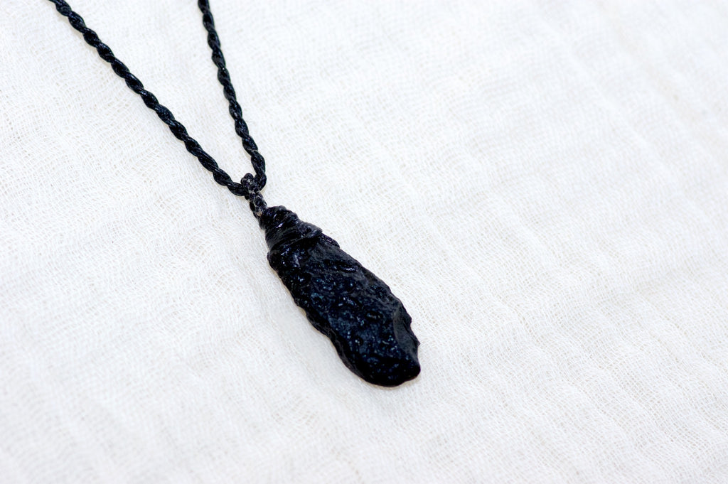 Tektite Necklace - emotional stability, grounding, healing stones, jewelry, necklace, Spiritual growth, tektite - Wander Emporium