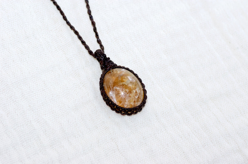Garden Quartz Necklace | Large - garden quartz, healing stones, jewelry, necklace, soothing, spiritual connection - Wander Emporium