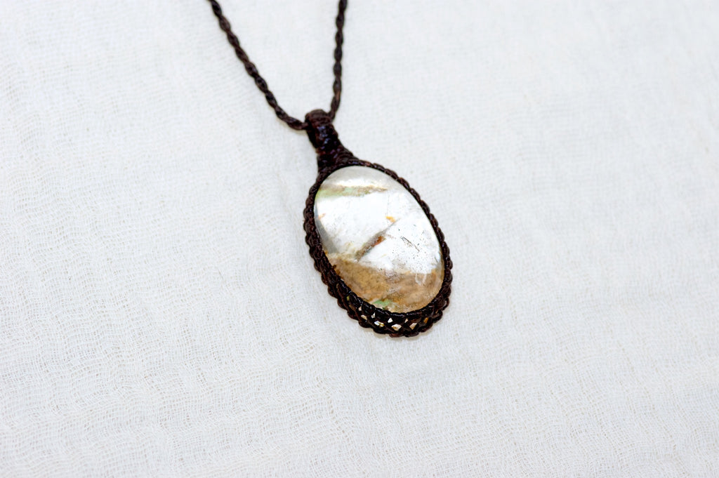 Garden Quartz Necklace | Large - garden quartz, healing stones, jewelry, necklace, soothing, spiritual connection - Wander Emporium