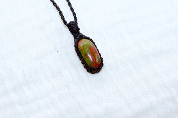 Unakite Necklace - delicate, healing stones, jewelry, necklace, small - Wander Emporium