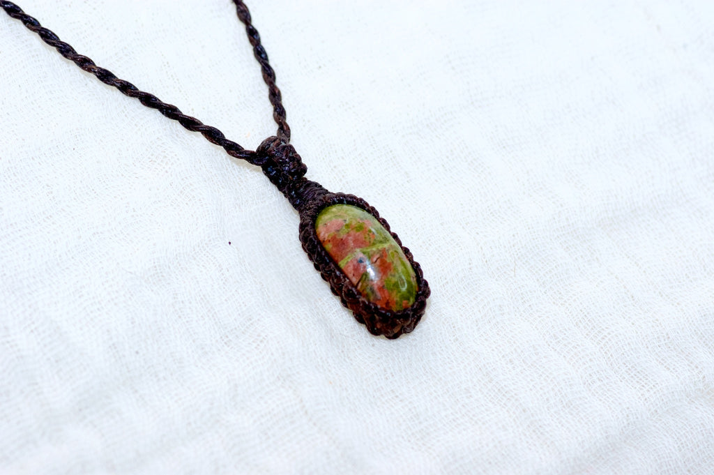 Unakite Necklace - delicate, healing stones, jewelry, necklace, small - Wander Emporium