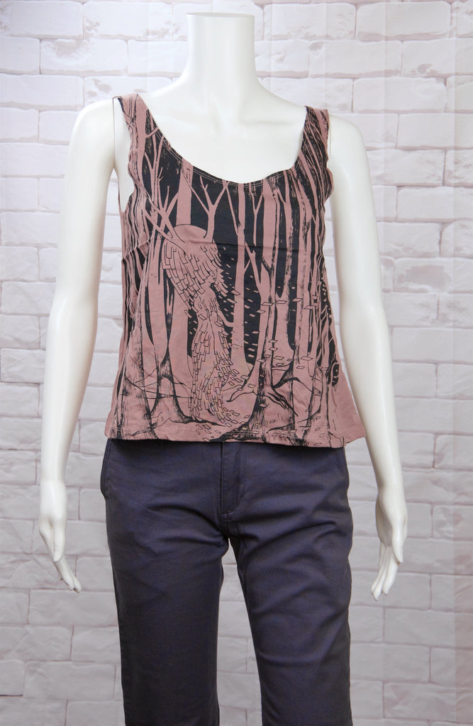 Crop Tank Top - crop top, forest, girl, girls, paper, Tank Top, top, trees - Wander Emporium