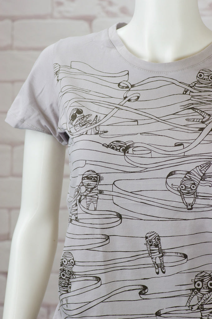 Fitted T-shirt - bandages, fitted, girl, girls, mummies, top, tshirt - Wander Emporium