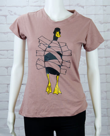 Fitted T-shirt - duck, duck tape, fitted, funny joke, girl, girls, top, tshirt - Wander Emporium