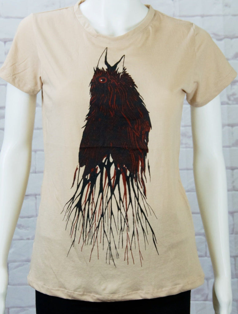 Fitted T-shirt - cool crow, crow, Crows, fitted, girl, girls, nature, top, tree house, tshirt - Wander Emporium