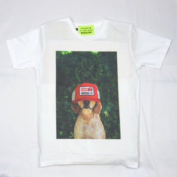 T-Shirt |  Hello! - baseball hat, dog with hat, Golden lab, graphic, men, new, t-shirt, tee, tees, tshirt, unisex - Wander Emporium