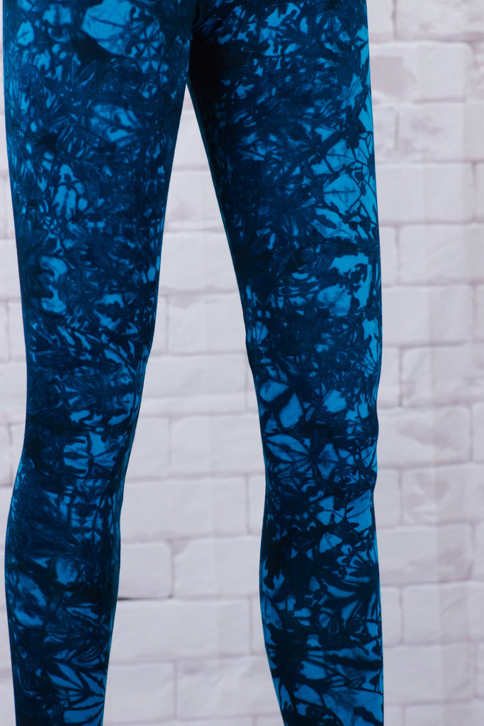 Tie Dye Yoga Leggings - aqua, blue, bottoms, clothing, comfy clothing, comfy wear, comfywear, earthy, green, leggings, meditation, mind body soul, multicolour, new clothing, purple, rainbow tie dye, soft, stay fit, Tie  Dye, tights, yoga, yoga wear, yogawear - Wander Emporium