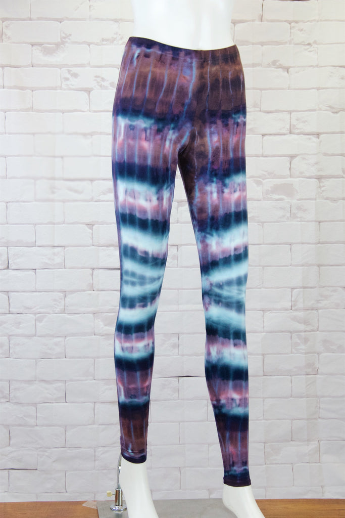 Tie Dye Yoga Leggings - aqua, blue, bottoms, clothing, comfy clothing, comfy wear, comfywear, earthy, green, leggings, meditation, mind body soul, multicolour, new clothing, purple, rainbow tie dye, soft, stay fit, Tie  Dye, tights, yoga, yoga wear, yogawear - Wander Emporium