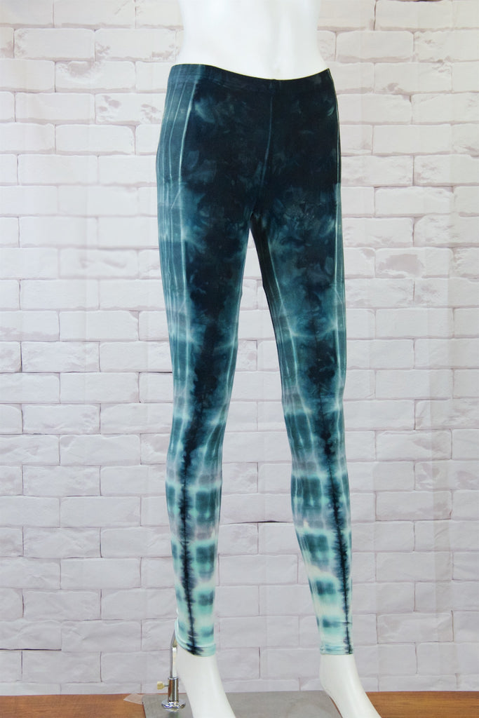 Tie Dye Yoga Leggings - aqua, blue, bottoms, clothing, comfy clothing, comfy wear, comfywear, earthy, green, leggings, meditation, mind body soul, multicolour, new clothing, purple, rainbow tie dye, soft, stay fit, Tie  Dye, tights, yoga, yoga wear, yogawear - Wander Emporium