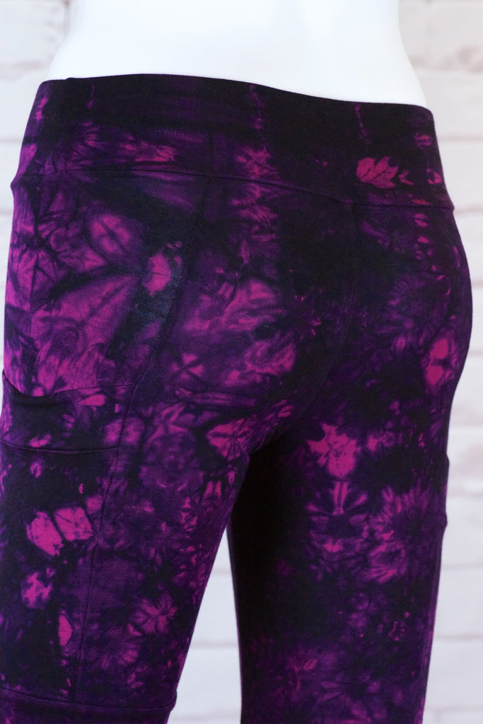 Tie Dye Yoga Leggings | with Pockets - aqua, blue, bottoms, clothing, comfy clothing, comfy wear, comfywear, earthy, green, leggings, meditation, mind body soul, multicolour, new clothing, purple, rainbow tie dye, soft, stay fit, Tie  Dye, tights, yoga, yoga wear, yogawear - Wander Emporium