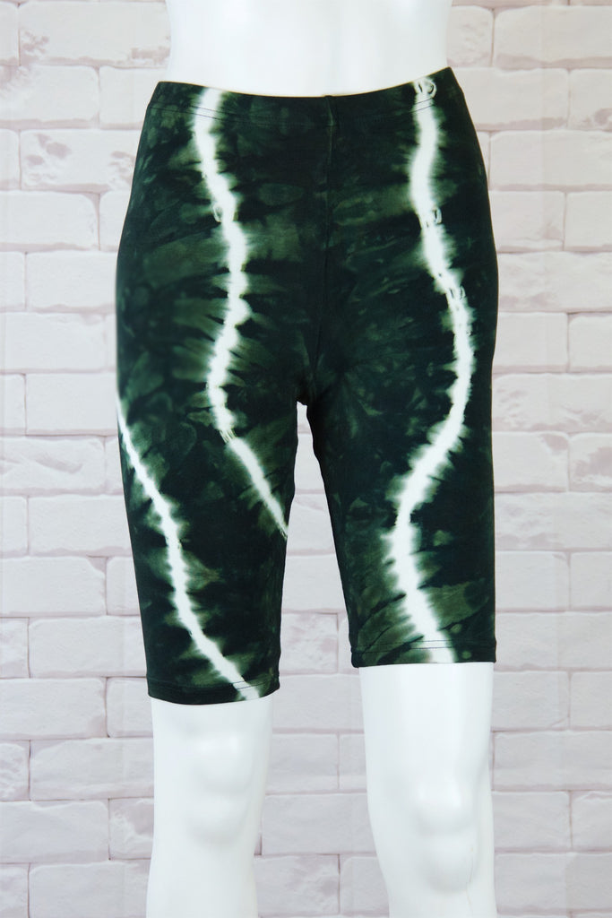 Tie Dye Yoga Shorts | 19" Length - aqua, blue, bottoms, clothing, comfy clothing, comfy wear, comfywear, earthy, green, leggings, meditation, mind body soul, multicolour, new clothing, purple, rainbow tie dye, soft, stay fit, Tie  Dye, tights, yoga, yoga wear, yogawear - Wander Emporium