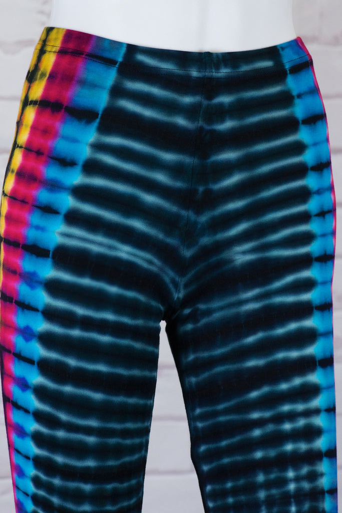 Tie Dye Yoga Shorts | 19" Length - aqua, blue, bottoms, clothing, comfy clothing, comfy wear, comfywear, earthy, green, leggings, meditation, mind body soul, multicolour, new clothing, purple, rainbow tie dye, soft, stay fit, Tie  Dye, tights, yoga, yoga wear, yogawear - Wander Emporium