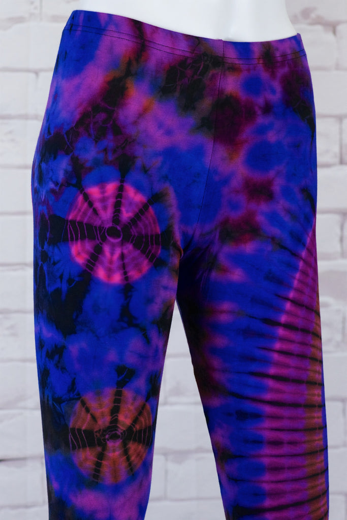 Tie Dye Yoga Leggings - aqua, blue, bottoms, clothing, comfy clothing, comfy wear, comfywear, earthy, green, leggings, meditation, mind body soul, multicolour, new clothing, purple, rainbow tie dye, soft, stay fit, Tie  Dye, tights, yoga, yoga wear, yogawear - Wander Emporium