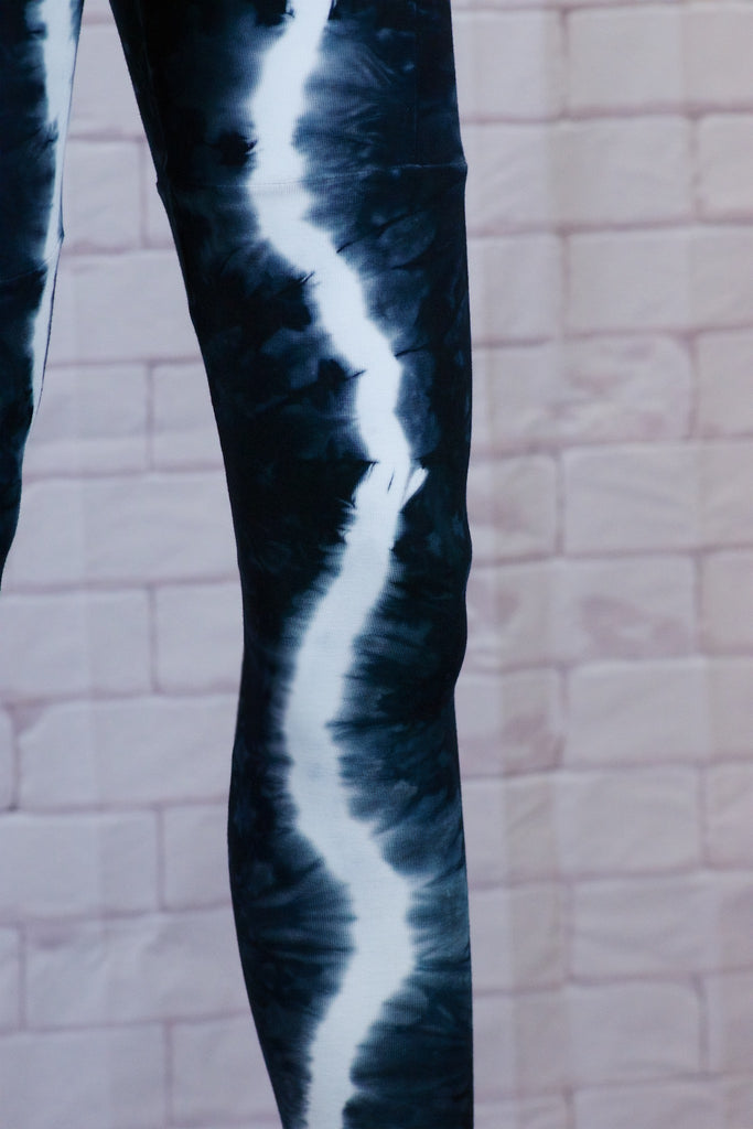 Tie Dye Yoga Leggings | with Pockets - aqua, blue, bottoms, clothing, comfy clothing, comfy wear, comfywear, earthy, green, leggings, meditation, mind body soul, multicolour, new clothing, purple, rainbow tie dye, soft, stay fit, Tie  Dye, tights, yoga, yoga wear, yogawear - Wander Emporium