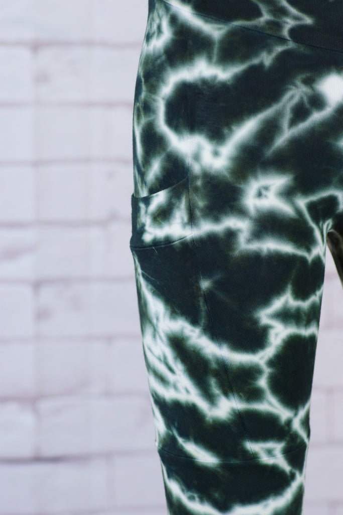 Tie Dye Yoga Leggings | with Pockets - aqua, blue, bottoms, clothing, comfy clothing, comfy wear, comfywear, earthy, green, leggings, meditation, mind body soul, multicolour, new clothing, purple, rainbow tie dye, soft, stay fit, Tie  Dye, tights, yoga, yoga wear, yogawear - Wander Emporium