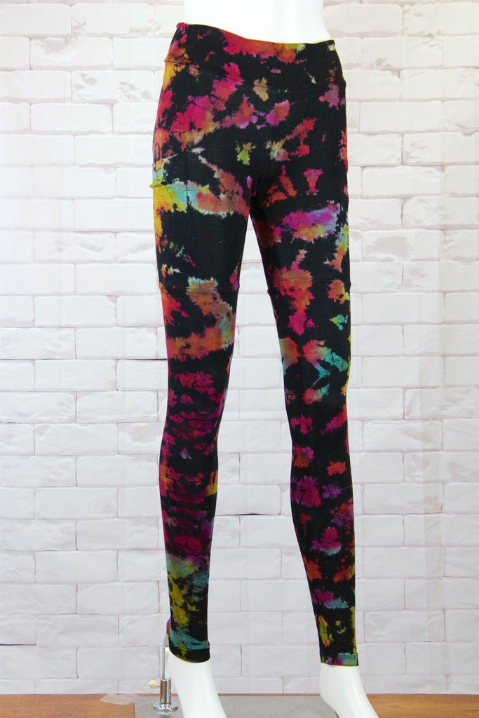 Tie Dye Yoga Leggings | with Pockets - aqua, blue, bottoms, clothing, comfy clothing, comfy wear, comfywear, earthy, green, leggings, meditation, mind body soul, multicolour, new clothing, purple, rainbow tie dye, soft, stay fit, Tie  Dye, tights, yoga, yoga wear, yogawear - Wander Emporium