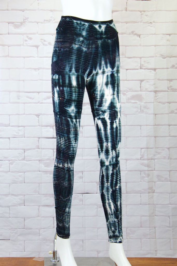 Tie Dye Yoga Leggings | with Pockets - aqua, blue, bottoms, clothing, comfy clothing, comfy wear, comfywear, earthy, green, leggings, meditation, mind body soul, multicolour, new clothing, purple, rainbow tie dye, soft, stay fit, Tie  Dye, tights, yoga, yoga wear, yogawear - Wander Emporium