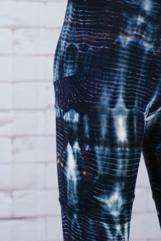 Tie Dye Yoga Leggings | with Pockets - aqua, blue, bottoms, clothing, comfy clothing, comfy wear, comfywear, earthy, green, leggings, meditation, mind body soul, multicolour, new clothing, purple, rainbow tie dye, soft, stay fit, Tie  Dye, tights, yoga, yoga wear, yogawear - Wander Emporium