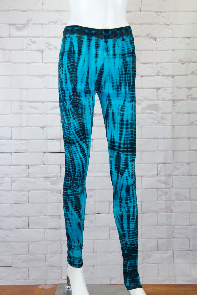 Tie Dye Yoga Leggings - aqua, blue, bottoms, clothing, comfy clothing, comfy wear, comfywear, earthy, green, leggings, meditation, mind body soul, multicolour, new clothing, purple, rainbow tie dye, soft, stay fit, Tie  Dye, tights, yoga, yoga wear, yogawear - Wander Emporium