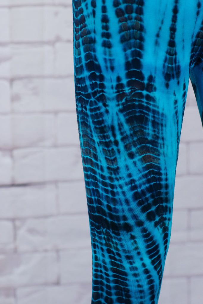 Tie Dye Yoga Leggings - aqua, blue, bottoms, clothing, comfy clothing, comfy wear, comfywear, earthy, green, leggings, meditation, mind body soul, multicolour, new clothing, purple, rainbow tie dye, soft, stay fit, Tie  Dye, tights, yoga, yoga wear, yogawear - Wander Emporium