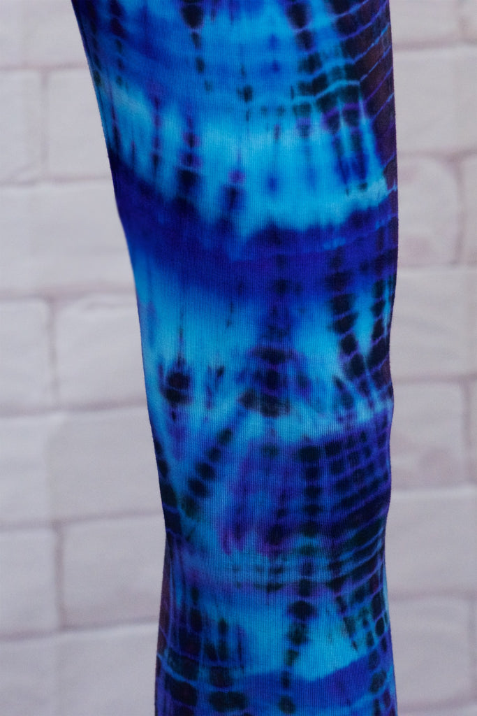 Tie Dye Yoga Leggings - aqua, blue, bottoms, clothing, comfy clothing, comfy wear, comfywear, earthy, green, leggings, meditation, mind body soul, multicolour, new clothing, purple, rainbow tie dye, soft, stay fit, Tie  Dye, tights, yoga, yoga wear, yogawear - Wander Emporium