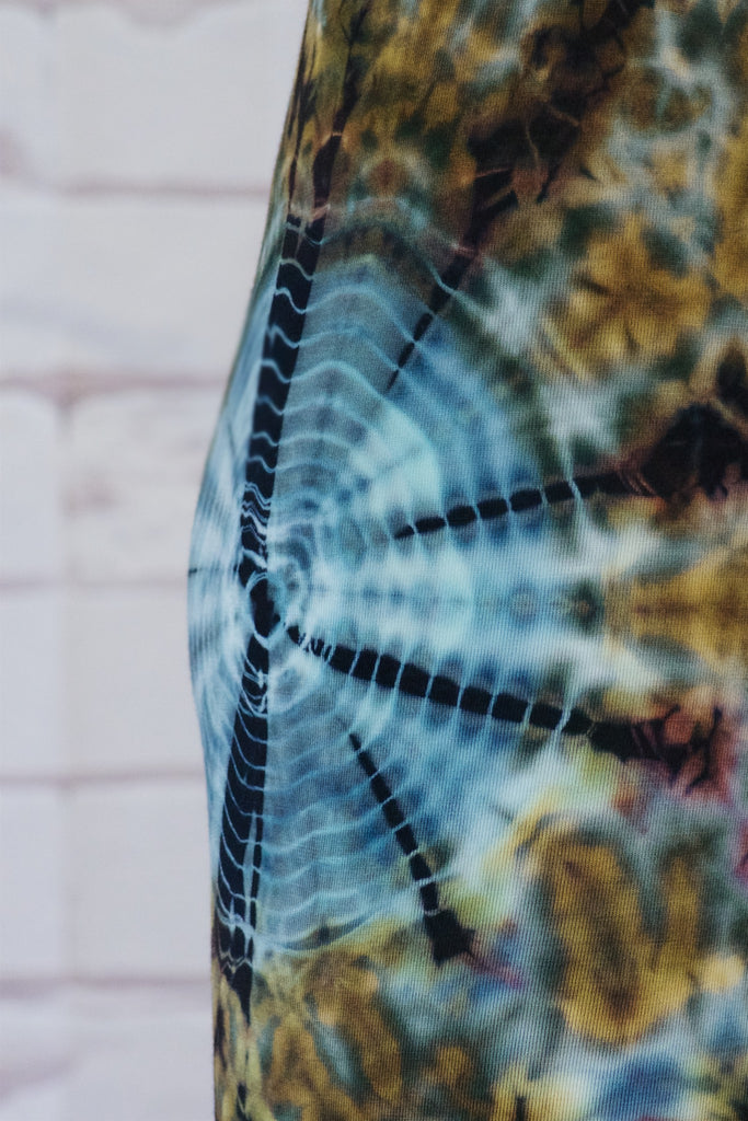 Tie Dye Yoga Leggings - aqua, blue, bottoms, clothing, comfy clothing, comfy wear, comfywear, earthy, green, leggings, meditation, mind body soul, multicolour, new clothing, purple, rainbow tie dye, soft, stay fit, Tie  Dye, tights, yoga, yoga wear, yogawear - Wander Emporium