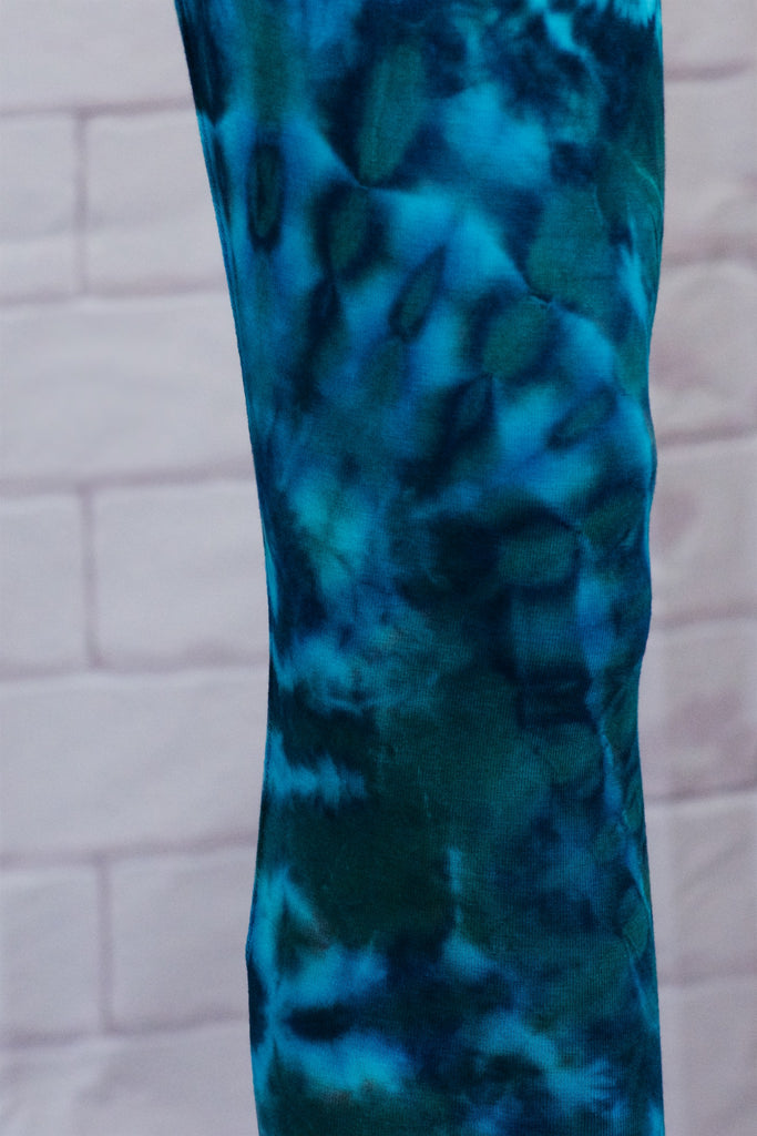 Tie Dye Yoga Leggings - aqua, blue, bottoms, clothing, comfy clothing, comfy wear, comfywear, earthy, green, leggings, meditation, mind body soul, multicolour, new clothing, purple, rainbow tie dye, soft, stay fit, Tie  Dye, tights, yoga, yoga wear, yogawear - Wander Emporium