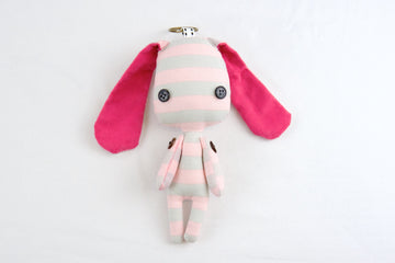 Bunny Keyring | Large - bunny, bunny head, handmade, hill tribe, Keyring, keyrings, plush toy, toy, toys - Wander Emporium