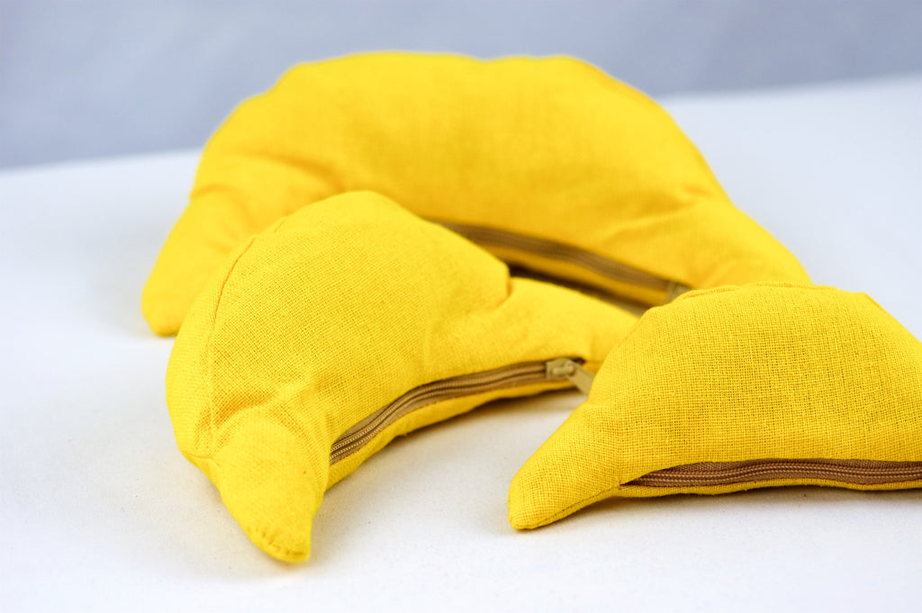 Banana Set | 5 Monkeys - banana, hill tribe, monkey, plush toy, pouch, toy set, whimsical - Wander Emporium