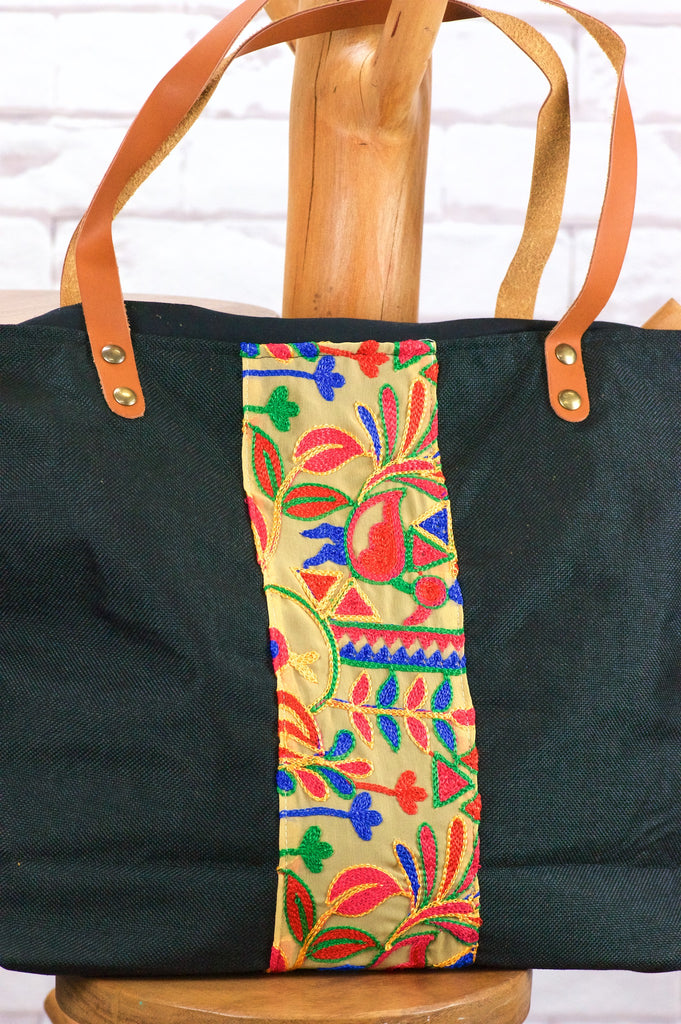Big Shopper - embroidered, hill tribe, Shopper, Tote, tote bag, XL tote - Wander Emporium