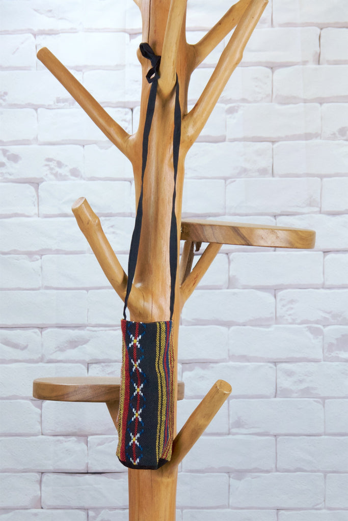 Water Bottle Bag | Small - bag, coin purse, day bag, embroidered, hill tribe, purse, Shopper, sling bag, Tote, tote bag, water bottle bag - Wander Emporium