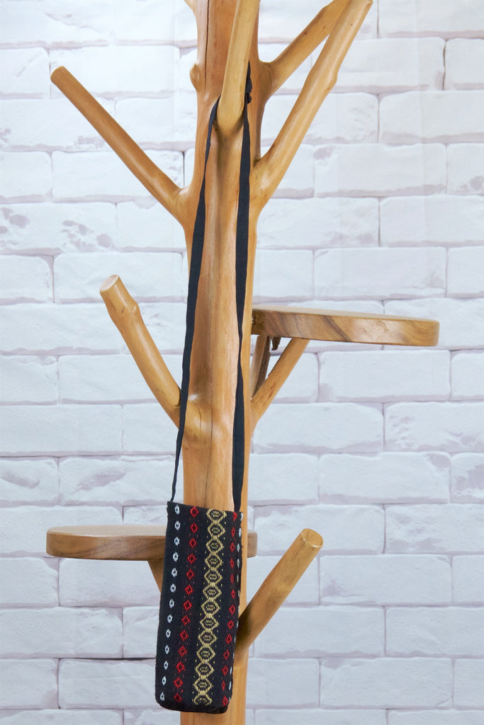 Water Bottle Bag | Small - bag, coin purse, day bag, embroidered, hill tribe, purse, Shopper, sling bag, Tote, tote bag, water bottle bag - Wander Emporium