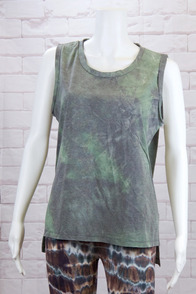 Tank Top | Tie Dye - blue, clothing, comfy clothing, comfy wear, comfywear, green, multicolour, pink, Tank Top, Tie  Dye, top, woman, women, yoga, yogawear - Wander Emporium