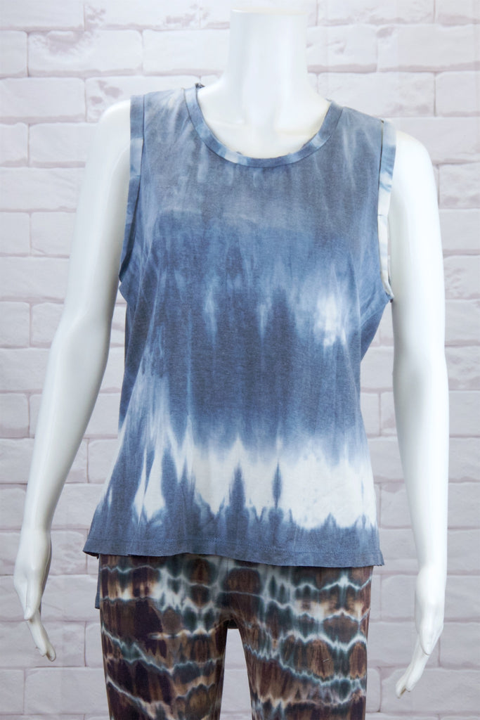 Tank Top | Tie Dye - blue, clothing, comfy clothing, comfy wear, comfywear, green, multicolour, pink, Tank Top, Tie  Dye, top, woman, women, yoga, yogawear - Wander Emporium