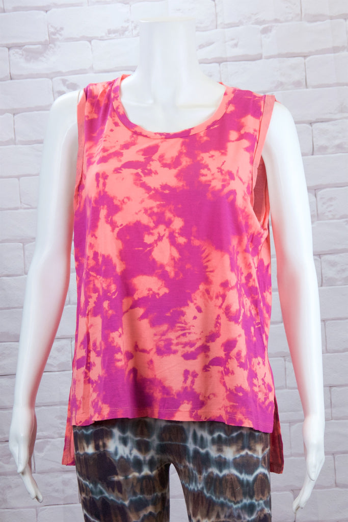 Tank Top | Tie Dye - blue, clothing, comfy clothing, comfy wear, comfywear, green, multicolour, pink, Tank Top, Tie  Dye, top, woman, women, yoga, yogawear - Wander Emporium