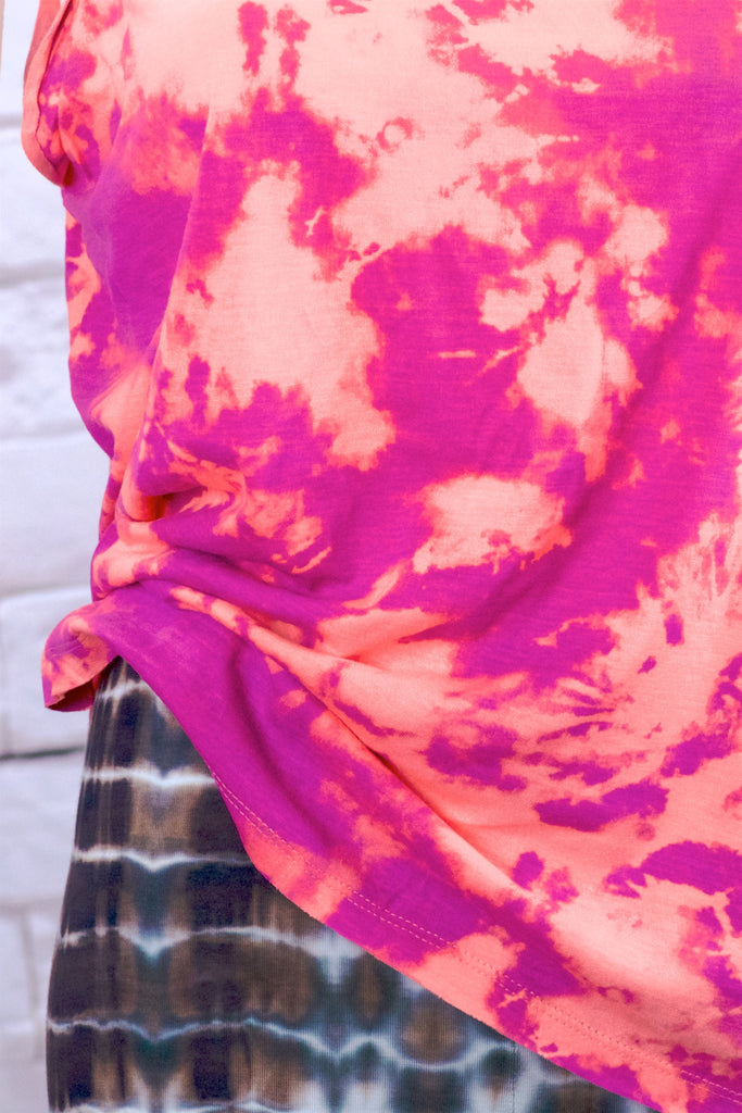 Tank Top | Tie Dye - blue, clothing, comfy clothing, comfy wear, comfywear, green, multicolour, pink, Tank Top, Tie  Dye, top, woman, women, yoga, yogawear - Wander Emporium