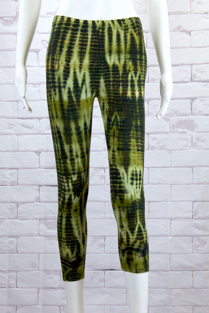 Tie Dye Yoga Leggings | Capris - aqua, blue, bottoms, clothing, comfy clothing, comfy wear, comfywear, earthy, green, leggings, meditation, mind body soul, multicolour, new clothing, purple, rainbow, rainbow tie dye, soft, stay fit, Tie  Dye, tights, yoga, yoga wear, yogawear - Wander Emporium