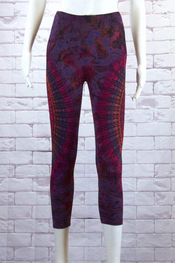 Tie Dye Yoga Leggings | Capris - aqua, blue, bottoms, clothing, comfy clothing, comfy wear, comfywear, earthy, green, leggings, meditation, mind body soul, multicolour, new clothing, purple, rainbow, rainbow tie dye, soft, stay fit, Tie  Dye, tights, yoga, yoga wear, yogawear - Wander Emporium