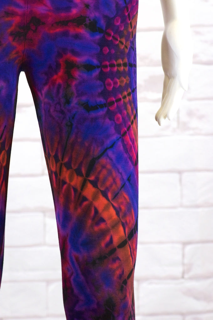 Tie Dye Yoga Leggings | Capris - aqua, blue, bottoms, clothing, comfy clothing, comfy wear, comfywear, earthy, green, leggings, meditation, mind body soul, multicolour, new clothing, purple, rainbow, rainbow tie dye, soft, stay fit, Tie  Dye, tights, yoga, yoga wear, yogawear - Wander Emporium