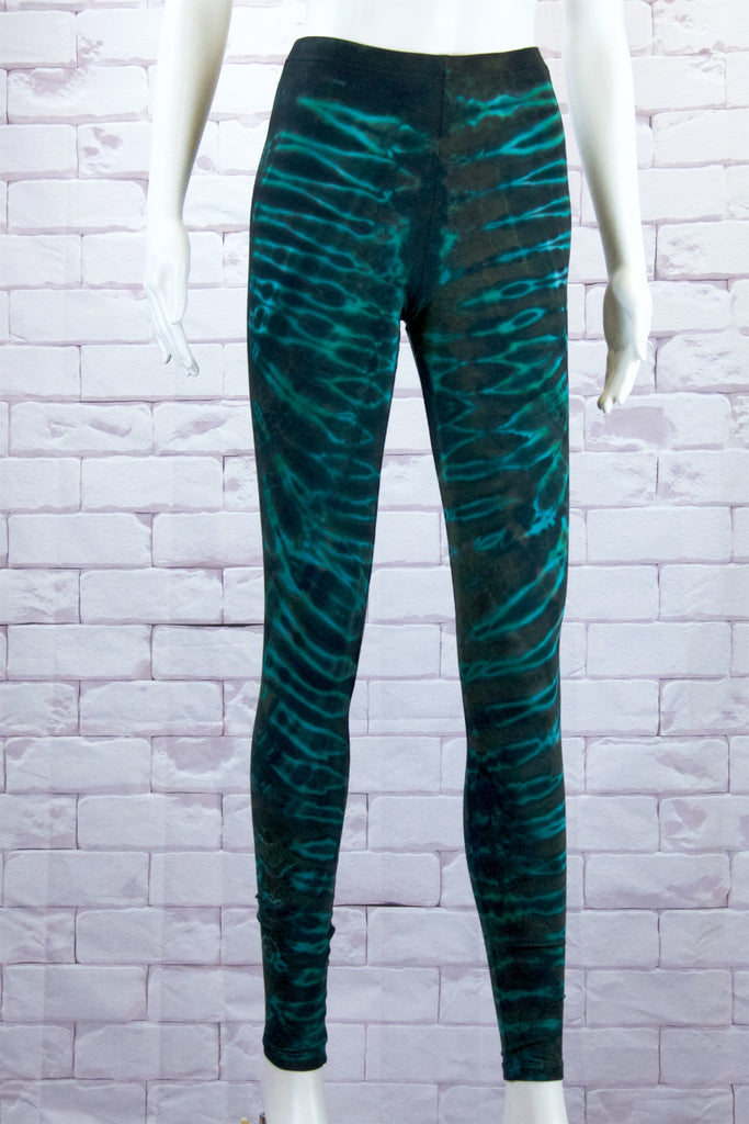 Tie Dye Yoga Leggings - aqua, blue, bottoms, clothing, comfy clothing, comfy wear, comfywear, earthy, green, leggings, meditation, mind body soul, multicolour, new clothing, purple, rainbow tie dye, soft, stay fit, Tie  Dye, tights, yoga, yoga wear, yogawear - Wander Emporium