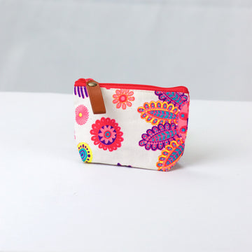 Coin Purse | Small - coin purse, embroidered, ethnic, handmade, hill tribe, organizer, pouch, print, small, wallet - Wander Emporium