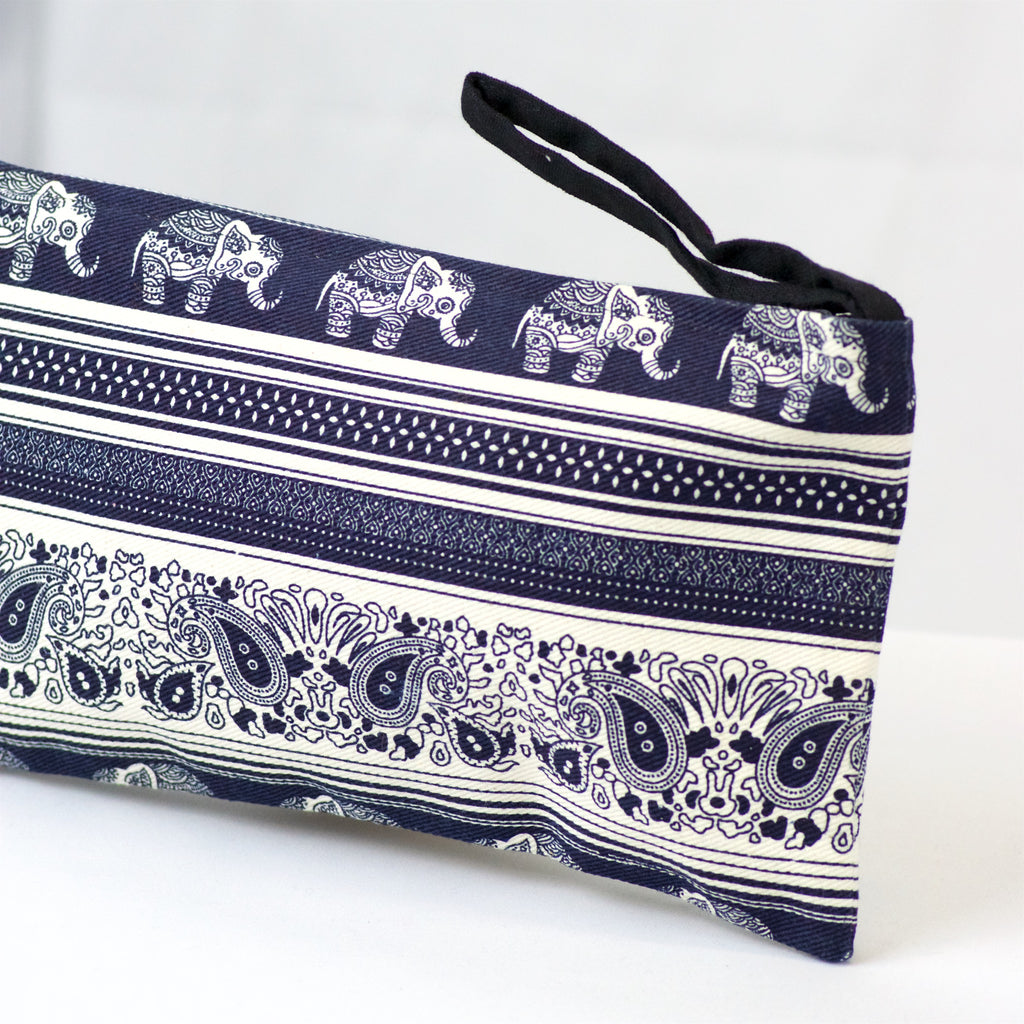 Elephant Pouch | Large - cosmetic bag, elephant, ethnic, handmade, Large, organizer, pouch, print - Wander Emporium
