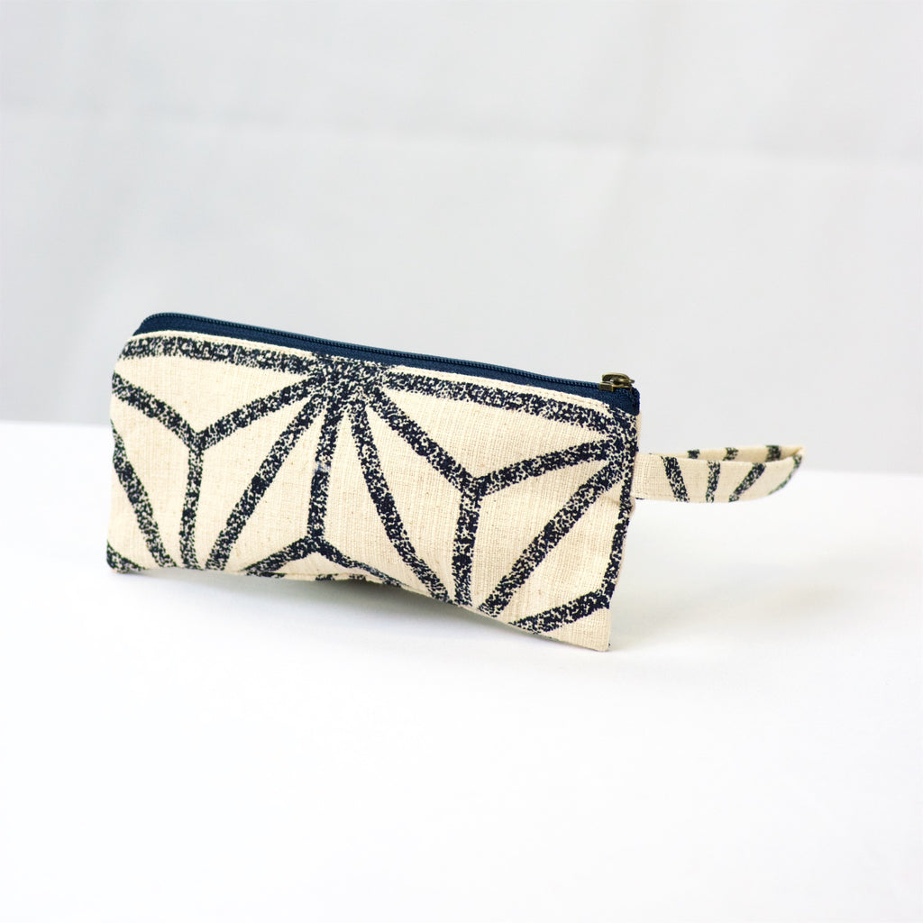 Cotton Pouch | Medium - coin purse, ethnic, handmade, Indigo, medium size, organizer, pouch, print, wallet - Wander Emporium